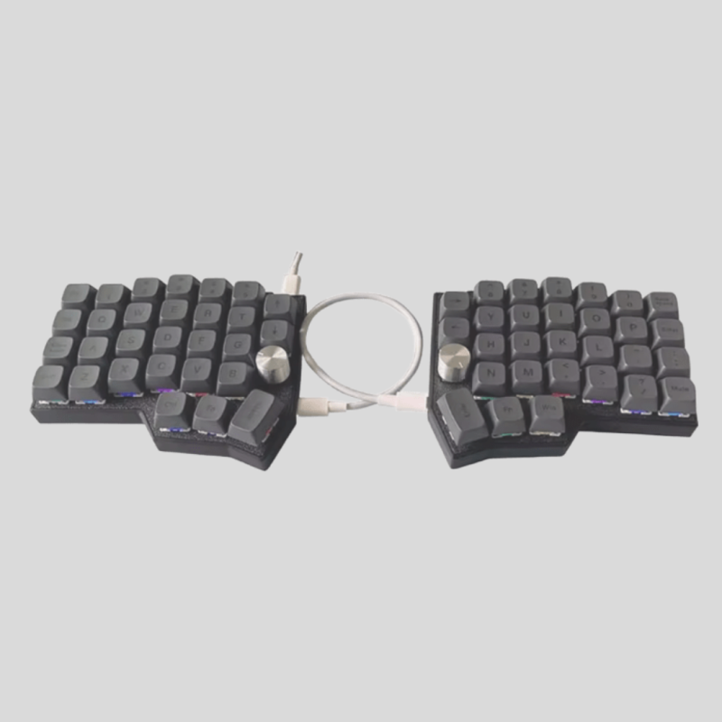 Teclado Mecánico Dividido Ergonómico Corne 4x6 con 2 Perillas