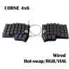 Teclado Mecánico Dividido Ergonómico Corne 4x6 con 2 Perillas