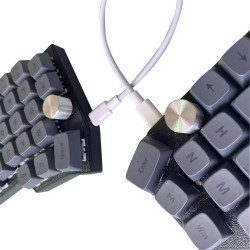 Teclado Mecánico Dividido Ergonómico Corne 4x6 con 2 Perillas